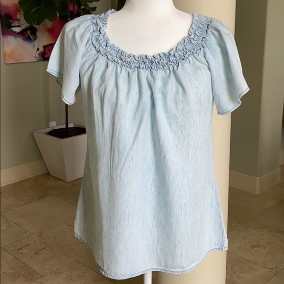Off the Shoulder Denim Top Michael Stars - Picture 3 of 8